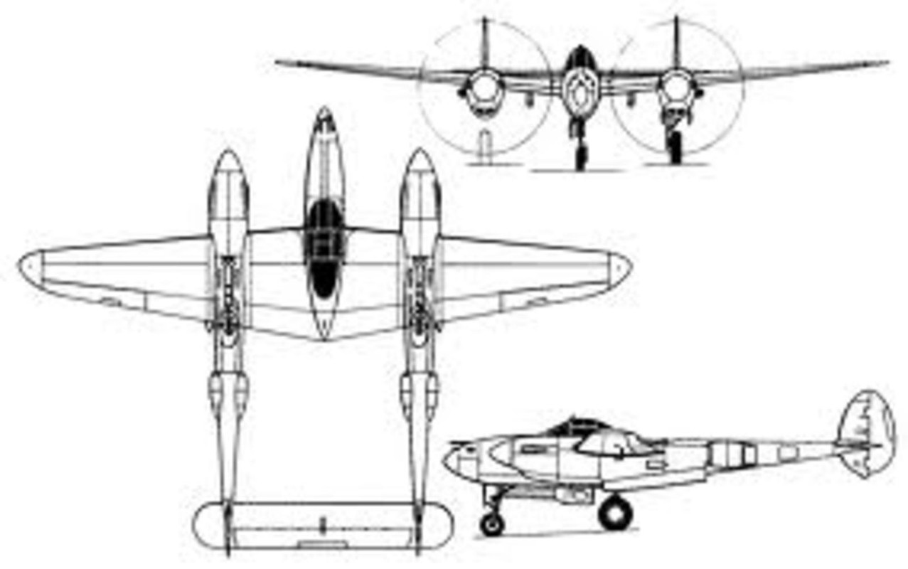 Perfil del Lockheed P-38 Lightning