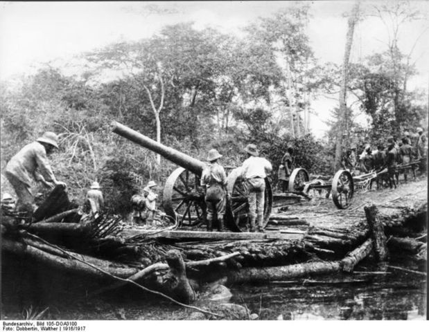 Los Cañones del Königsberg, en África Oriental Alemana