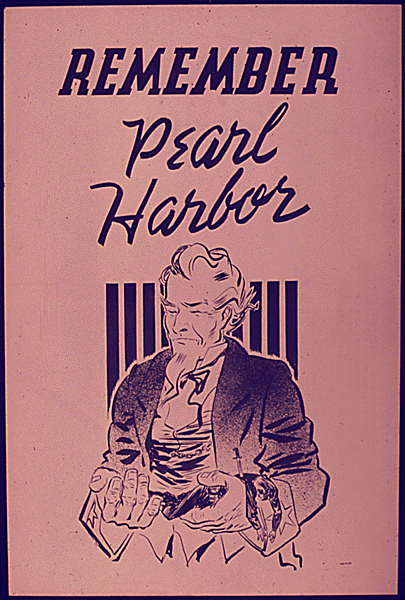 Cartel de propaganda sobre Pearl Harbor