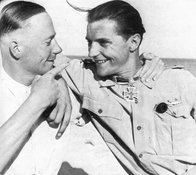 Hans Joachim Marseille y Fritz Dettmann