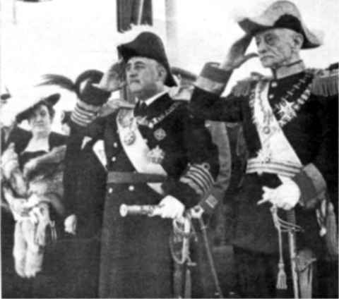 Los Jefes de Estado de España y Portugal, Generalísimo Franco y mariscal Carmona