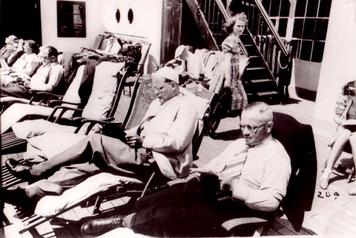 Dietrich Bonhoeffer en el barco para Estados Unidos, junio de 1939