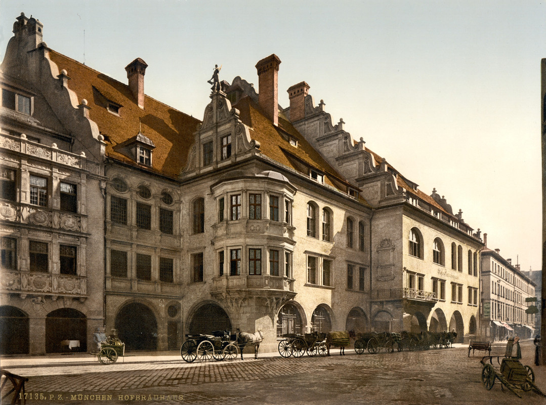 Postal del Hofbräuhaus de finales del siglo XIX