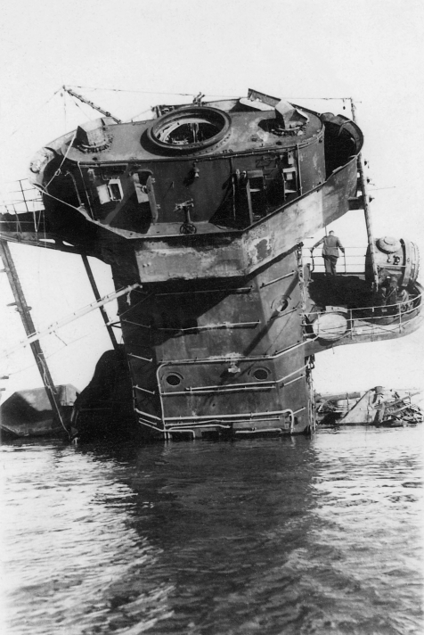 El Graf Spee después de su hundimiento