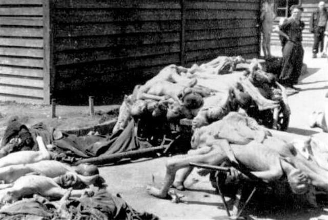 Cuerpos apilados en Mauthausen