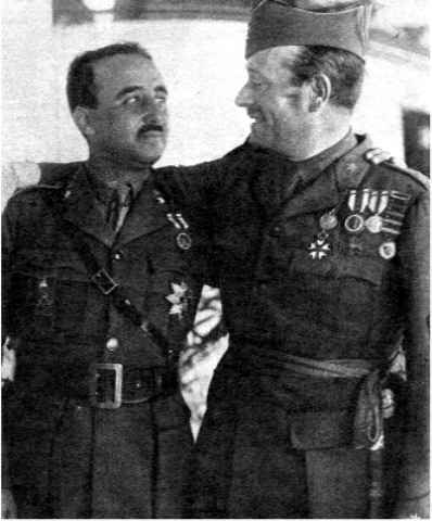 Franco con el general Millán Astray