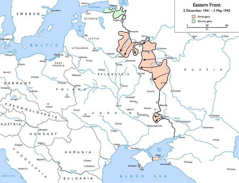 La contraofensiva soviética en invierno, 5 de diciembre de 1941 a 7 de mayo de 1942