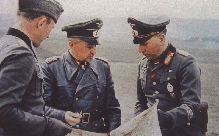 Walter Model con el General Friedrich Wilhelm von Mellenthin, izquierda