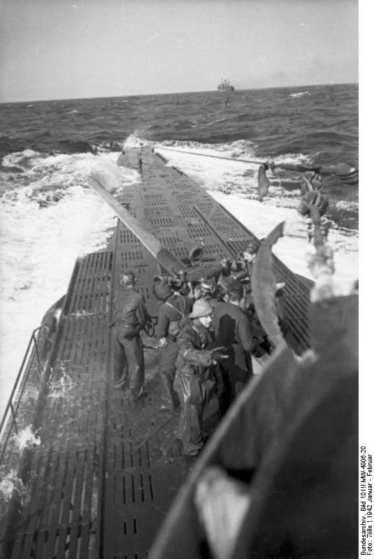 Secuencia fotográfica desde la cubierta del U-123