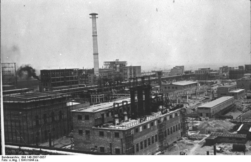Fábrica de IG Farben en Monowitz, cerca de Auschwitz, 1941