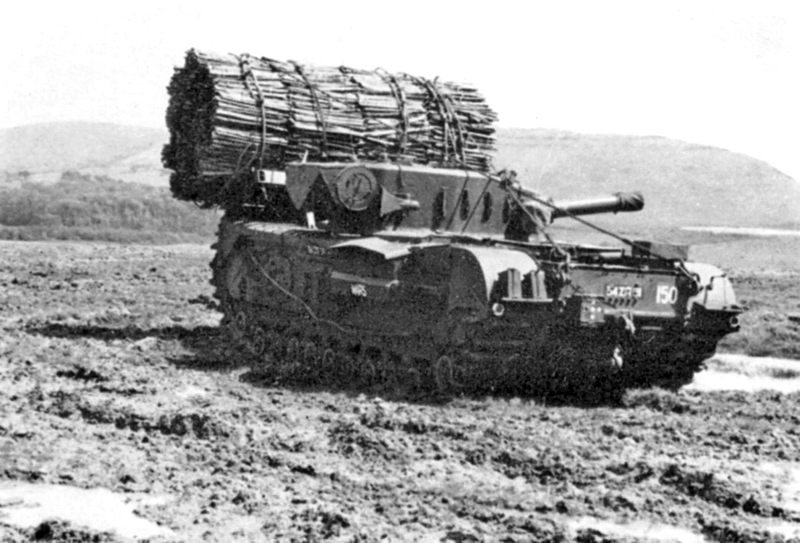 AVRE, Armored Vehicle Royal Engineers, en sus siglas en Inglés, algo como vehículo de ingenieros blindado real