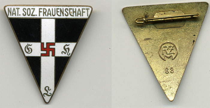 Distintivo de la NS Frauenschaft Tipo II Versión estándar