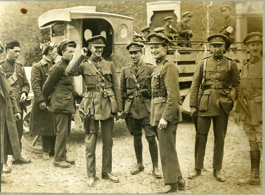 Soldados Irlandeses durante la Guerra Civil