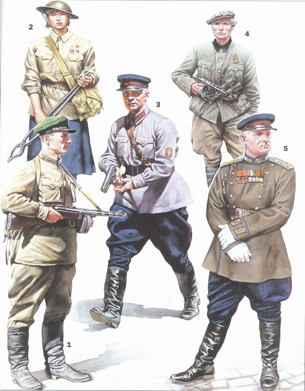 5. Coronel de las tropas NKGB con uniforme de gala. 1945