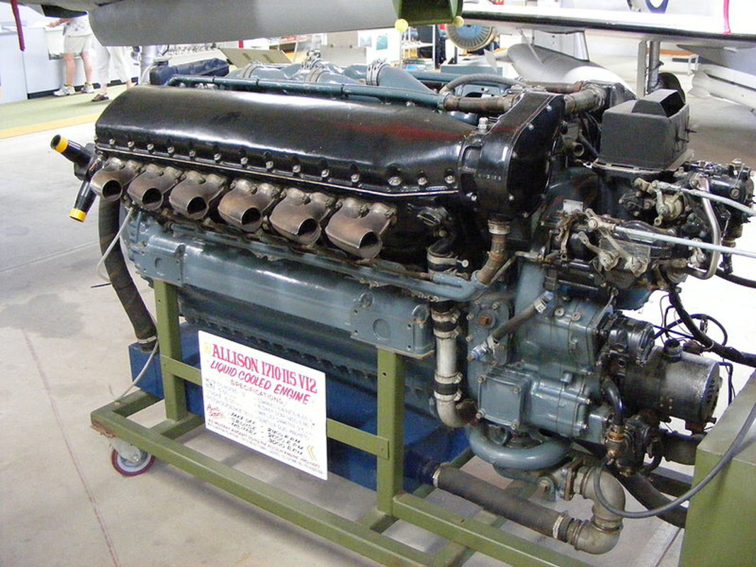 Motor Allison V-1710 V12 del Lockheed P-38