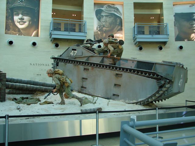 LVT-1 amphibious tractor - Pacific island of Tarawa - National Museum of the Marine Corps