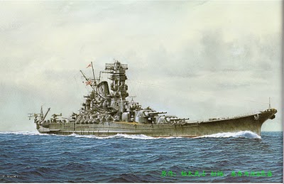 Ilustración del Superacorazado IJN Yamato