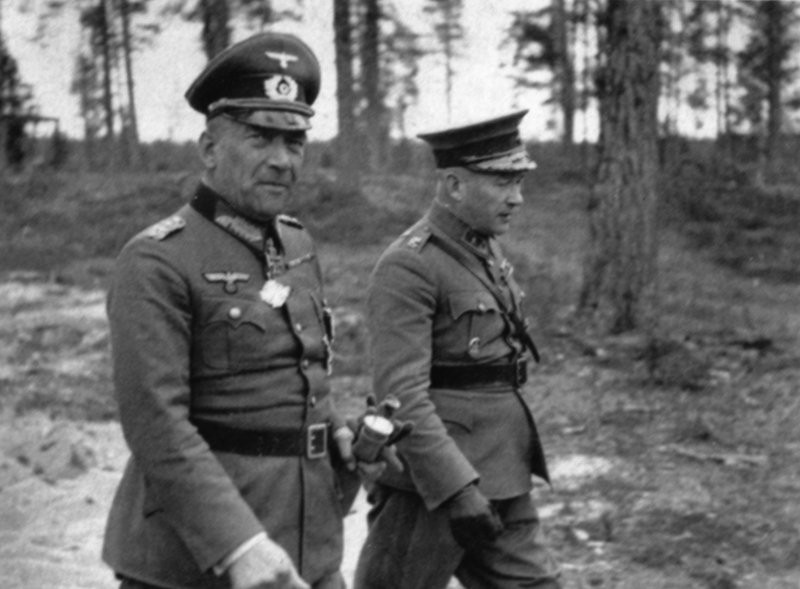 Nikolaus von Falkenhorst y el General Hjalmar Siilasvuo