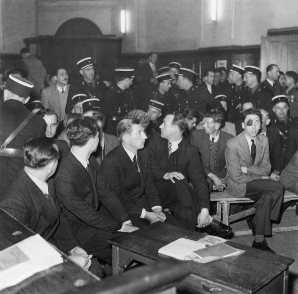 Los acusados en el juicio de Oradour-Sur-Glane en Burdeos en 1953