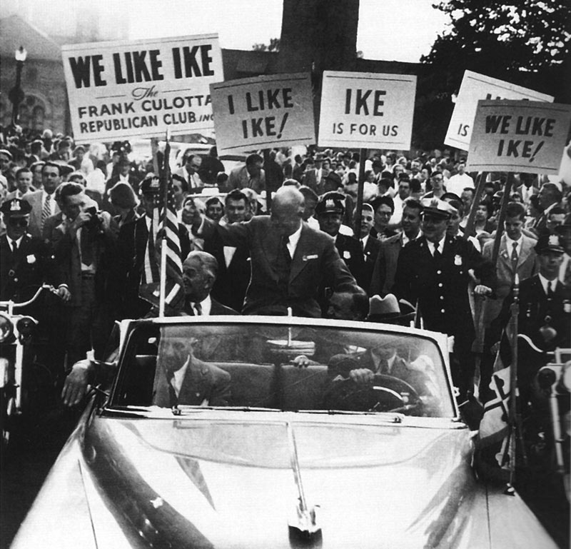 Caravana electoral de Eisenhower en septiembre de 1952 en la ciudad de Baltimore, Maryland