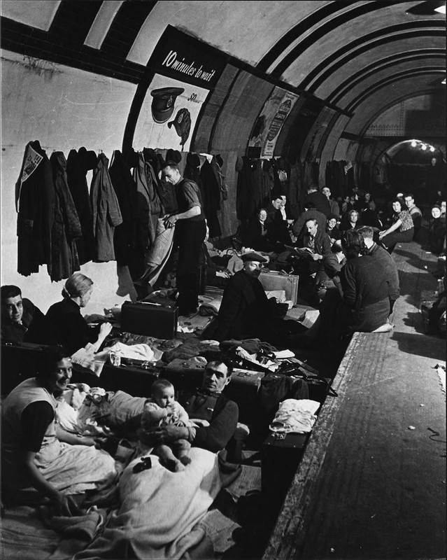Refugios en las estaciones del metro de Londres