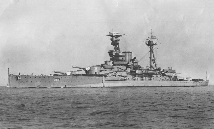 HMS Royal Oak. Acorazado clase Revenge de la Royal Navy británica