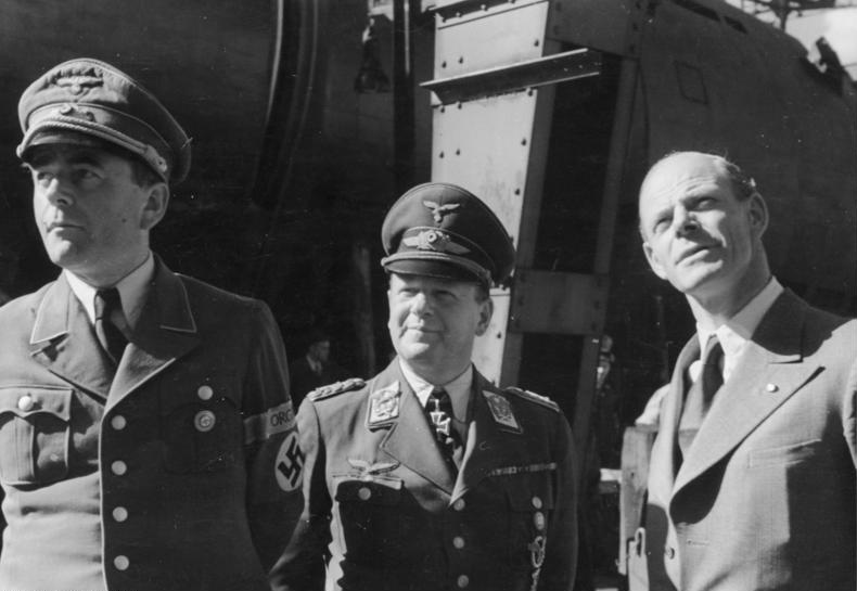 Messerschmitt, Milch en el centro y Albert Speer