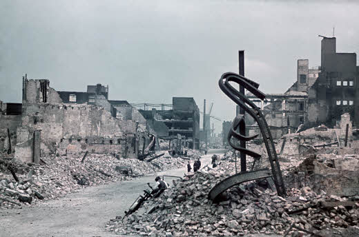 El centro devastado de Rottérdam, 23 de mayo de 1940
