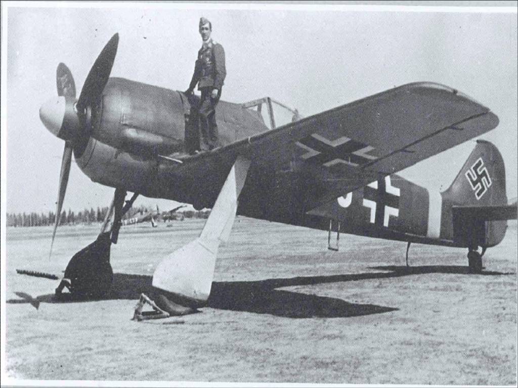 Capitán Gonzalo Hevia Álvarez Quiñones en un Fw 190
