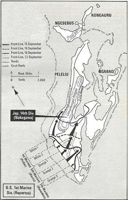 Mapa del asalto inicial de las tropas estadounidenses