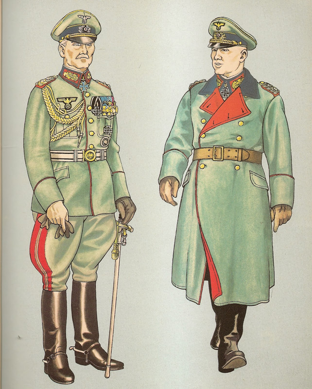 General en uniforme de gala y General en uniforme de campaña