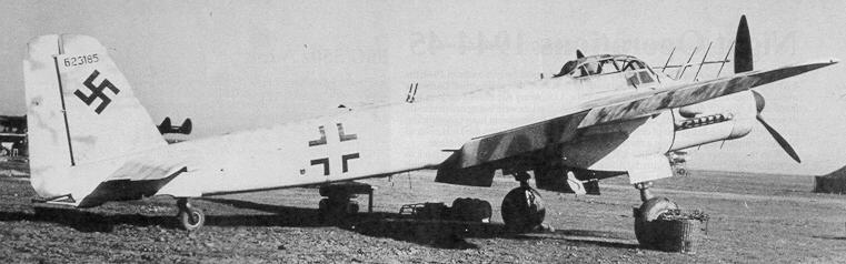 Instalación de Schräge Musik en un Ju 88 G