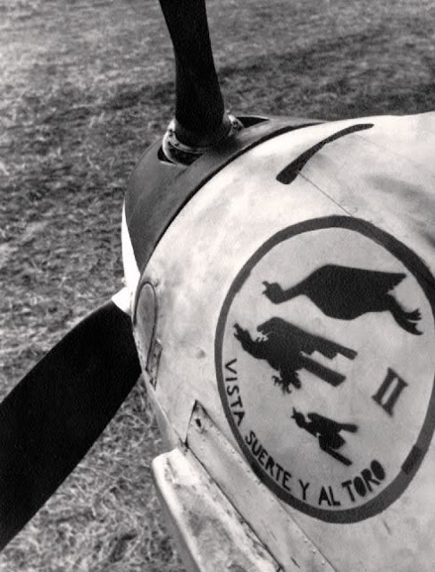 Emblema de la 1Âª Escuadrilla en la nariz de uno de sus Bf-109E.3