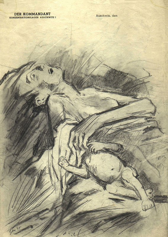 Una madre y su bebé, 1945