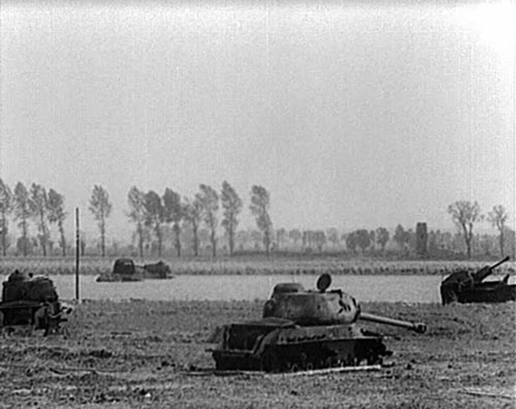 T-34 destruidos, en su avance sobre Seelow, la resistencia de las tropas alemanas en este sector, se batió con enconada resistencia