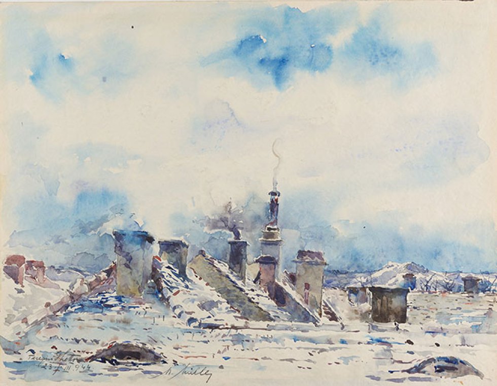 Techos en invierno 1944, de Moritz Müller 1887-1944