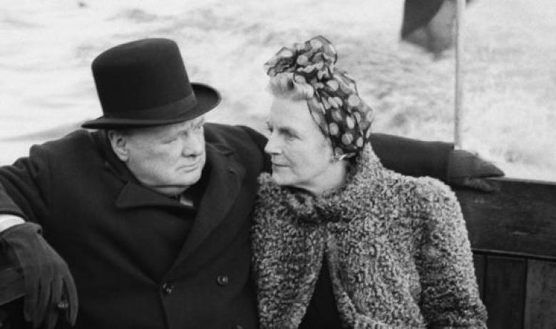 Churchill Junto a su esposa clementine