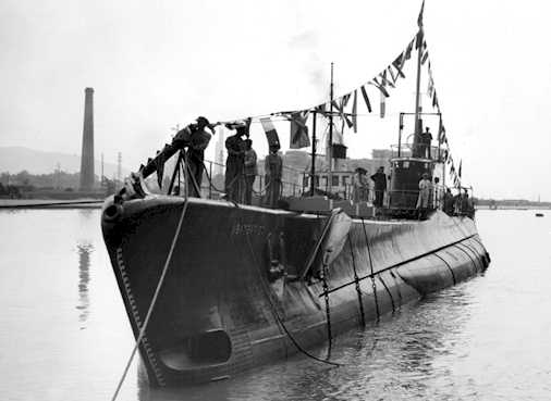 Submarino italiano Clase Marcello, una unidad de esta clase mas específicamente el Provana fue hundido por La Curieuse en aguas frente a Orán