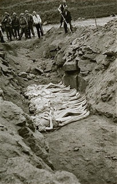 Civiles austriacos obligados a enterrar a las víctimas