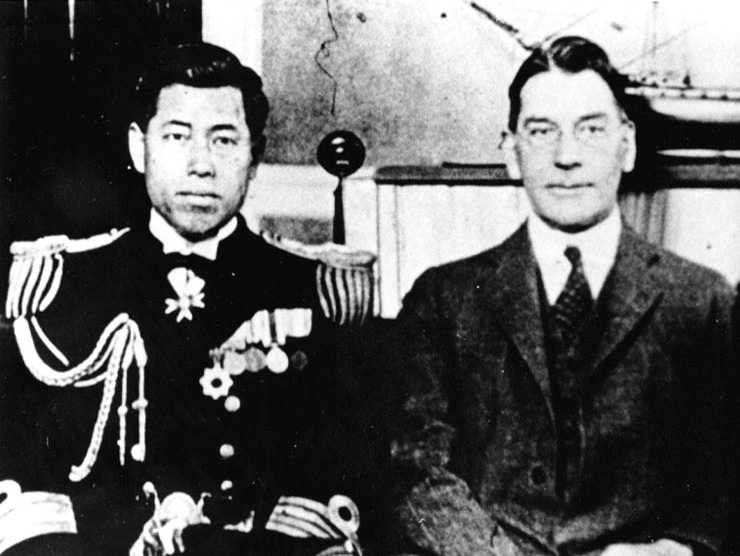 Isoroku Yamamoto con el secretario de Marina de Estados Unidos D. Curtis Wilbur
