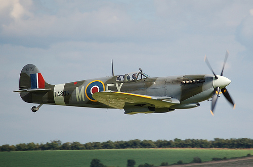 El vuelo de un Supermarine Spitfire