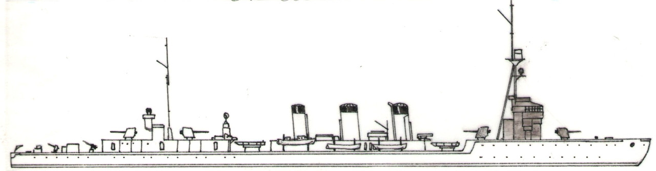 El Tenryu era el cabeza de la clase homónima, formada además por el Tatsuta, pesaban 4.350 toneladas, median 141 metros de eslora, sus 51.000 Hp le daban un andar de 33 nudos, montaban 4 cañones de 140 mm en montajes simples, 6 tubos lanzatorpedos de 533 mm y algunas armas menores