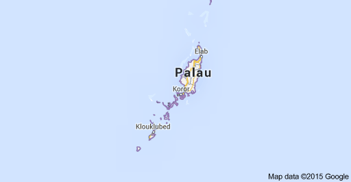 Mapa de las Islas Palau