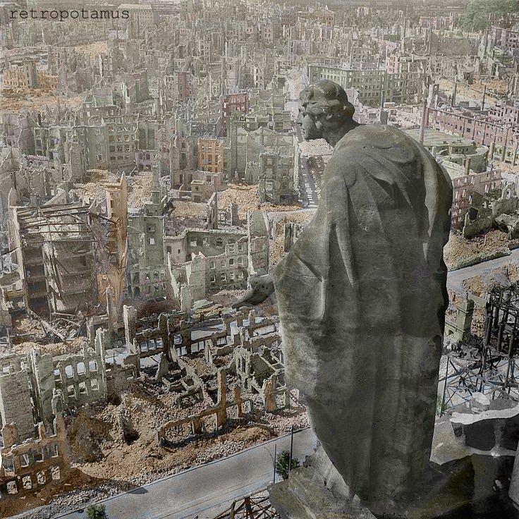 Así estaba la ciudad de Dresde, Alemania, al finalizar la guerra