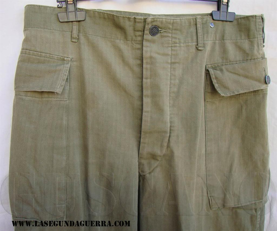 Pantalones uniforme HBT, especificación de octubre-noviembre de 1942