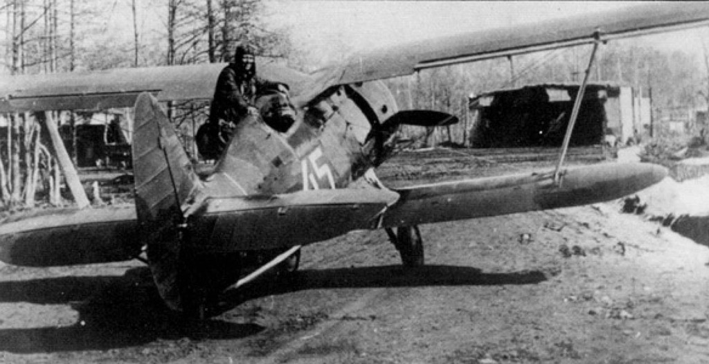 Un Polikarpov I-153 45 Blanco