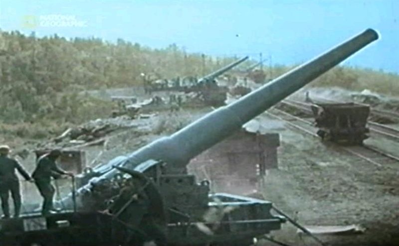 Un 24-cm Kanone E 558 f en Ofoten, Noruega