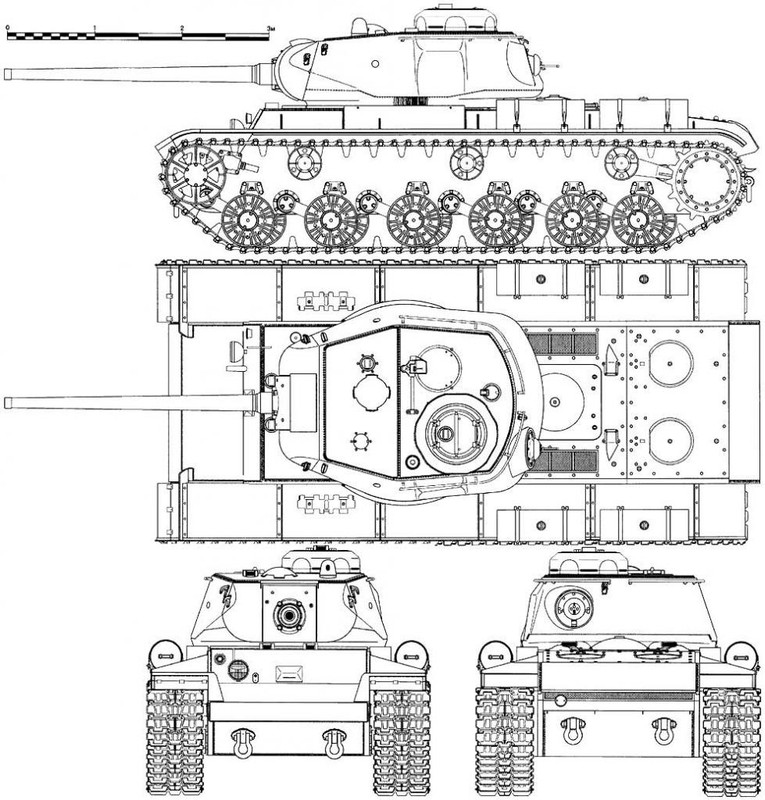 Esquema del Carro Pesado KV-1