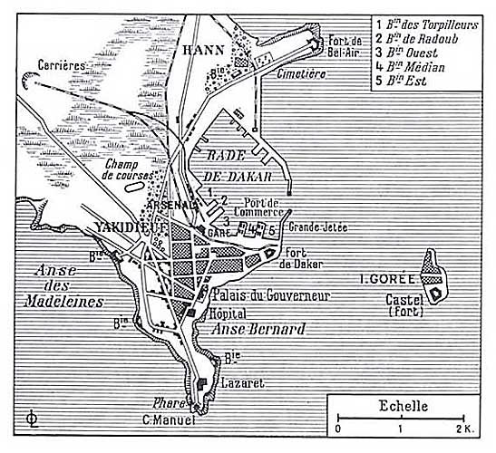 Mapa del Puerto de Dakar