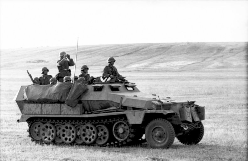 División de Infantería Acorazada de la Wehrmacht con Panzergrenadiers en el frente oriental, agosto de 1942